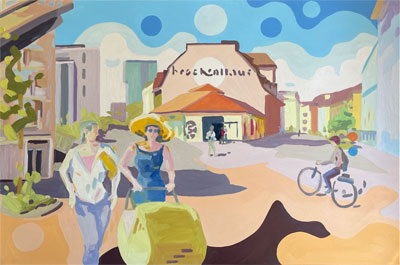 Titelbild: «Zollstrasse – Negrellisteig – Brockenhaus», Zürich City, 80 x 120 cm